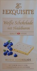 Exquisite weisse schokolade mit heidelbeeren